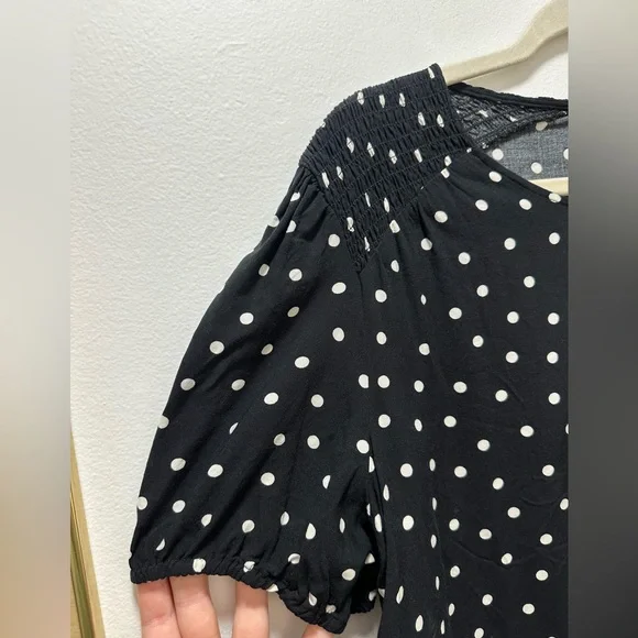 Popsugar Smocked Shoulder Puff Sleeve Blouse - Picture 3 of 5